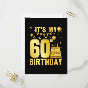 Invitation Carte Postale C'est ma fête de 60 ans