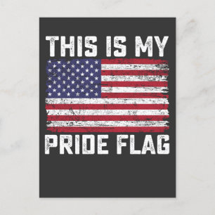 Invitation Carte Postale C'Est Mon Drapeau De Fierté USA
