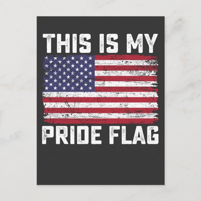 Invitation Carte Postale C'Est Mon Drapeau De Fierté USA (Devant)