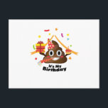 Invitation Carte Postale C'est My Birthday Poop Emoji kids Boy Girl Party<br><div class="desc">C'est My Birthday Poop Emoji T-Shirt Kids Boy Girl Party Tee</div>