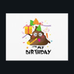 Invitation Carte Postale C'est My Birthday Poop Emoji kids Girl Party<br><div class="desc">C'est My Birthday Poop Emoji T-Shirt Kids Girl Party Tee</div>
