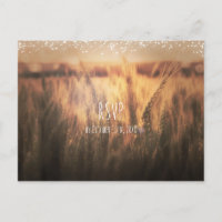 Champ de blé Mariage campagnard rustique RSVP