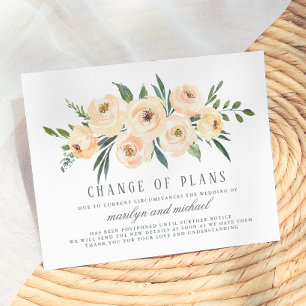 Invitation Carte Postale Changement De Plans Plans Mis à Jour Report De Mar