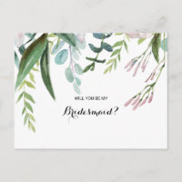 Charmant Bridesmaid Tropical Floral & Green