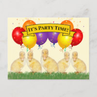 Chasse aux oeufs de Pâques Ballons Canards Invitat