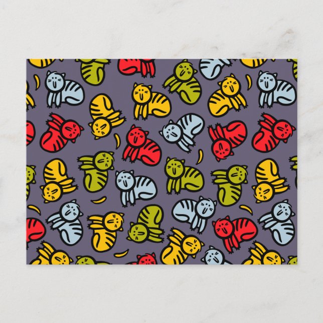 Invitation Carte Postale Chats plus bananes (Devant)