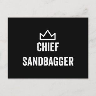 Invitation Carte Postale Chef Sandbagger Golf mème Bjj Chess Sandbag