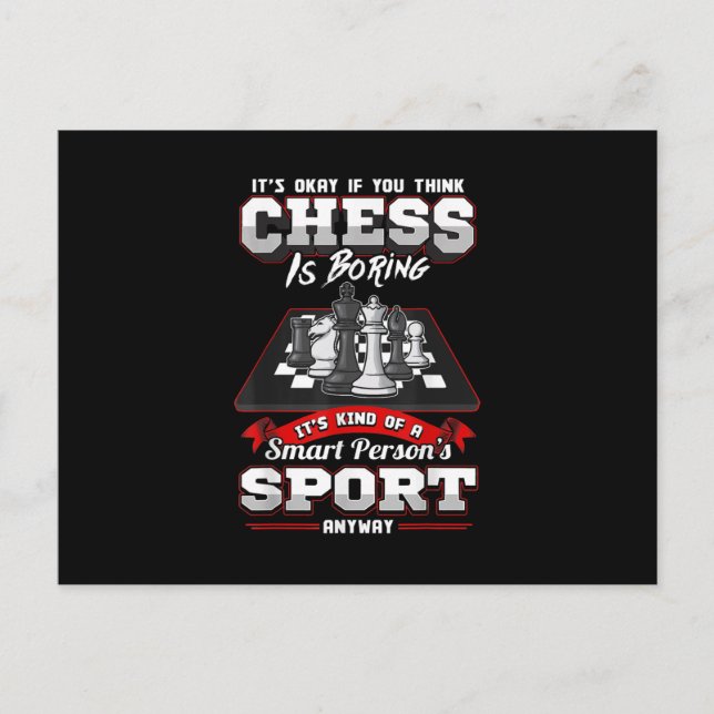 Invitation Carte Postale Chess Funny (Devant)