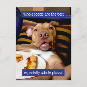 Invitation Carte Postale Chien plein de pizza