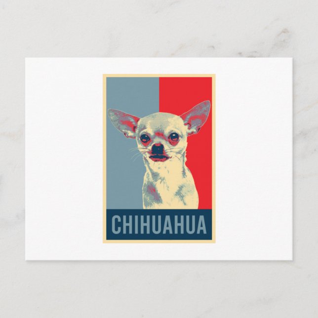 Invitation Carte Postale Chihuahua mexicain Portrait de Chien Pop Art (Devant)