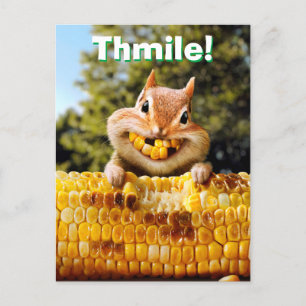 Invitation Carte Postale Chipmunk Mating Corn