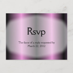 Invitation Carte Postale Choix de dîner RSVP à rayures lavande