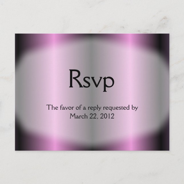 Invitation Carte Postale Choix de dîner RSVP à rayures lavande (Devant)