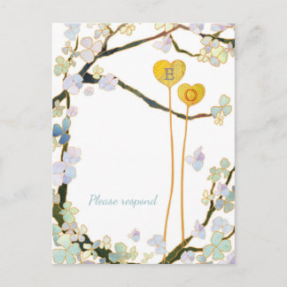 Invitation Carte Postale Choix de repas Mariage extérieur RSVP