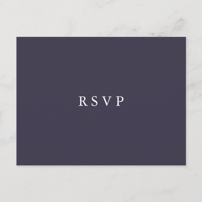 Invitation Carte Postale Choix de repas pour RSVP mariage floral | Myrtille (Devant)