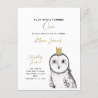 Chouette noire et blanche Baby 1er anniversaire