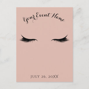 Invitation Carte Postale Cils Institut de Beauté Spa Maquillage Événement