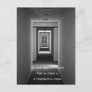 Invitation Carte Postale Citation célèbre : Vous avez été mon ami, par