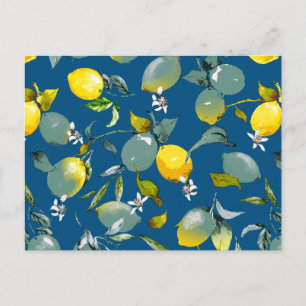 Invitation Carte Postale citrons aquarelle 29