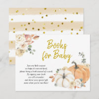 Citrouille Floral Baby shower Livres pour bébé