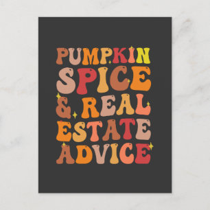 Invitation Carte Postale Citrouille Spice & Conseils de biens immobiliers D
