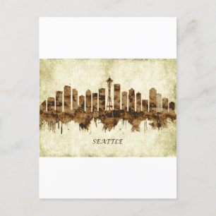Invitation Carte Postale Cityscape de Seattle