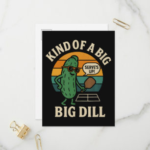 Invitation Carte Postale Club de pickleball social drôle Big Dill