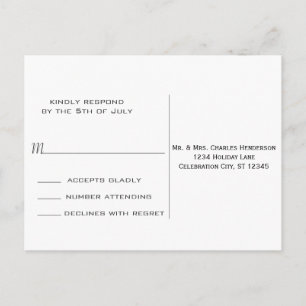 Invitation Carte Postale Cobalt Blue Heart Leaf Tree Wedding RSVP