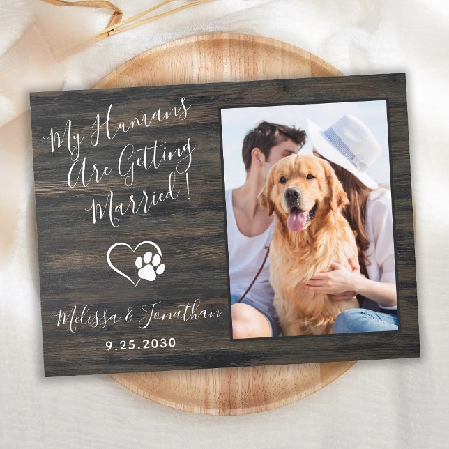 Invitation Carte Postale Code QR de photo de mariage d'animaux rustiques To (Créateur téléchargé)