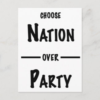 Invitation Carte Postale Collection de cadeaux Nation sur Parti