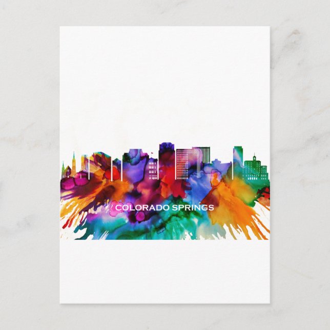 Invitation Carte Postale Colorado Springs Skyline (Devant)