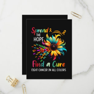 Invitation Carte Postale Combattre le cancer dans Tourner l'espoir Trouver