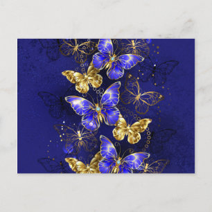 Invitation Carte Postale Composition avec papillons Sapphire