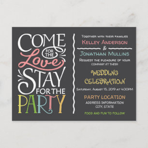 Invitation Carte Postale Conception amusante de carton d'invitation de mari