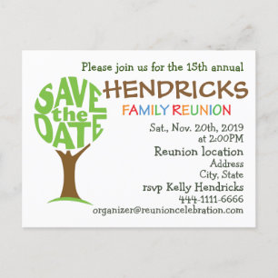 Invitation Carte Postale Conception de la Réunion pour des familles