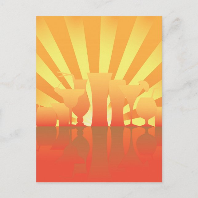 Invitation Carte Postale Conception de l'invitation à la fête d'été (Devant)