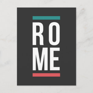 Invitation Carte Postale Conception de typographie gras de la ville de Rome