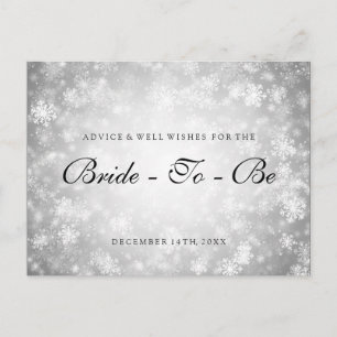 Invitation Carte Postale Conseil de Fête des mariées Silver Winter Wonderla