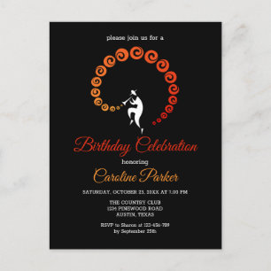 Invitation Carte Postale Cool Jazz Trumpet Musicien Anniversaire