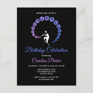 Invitation Carte Postale Cool Jazz Trumpet Musicien Anniversaire