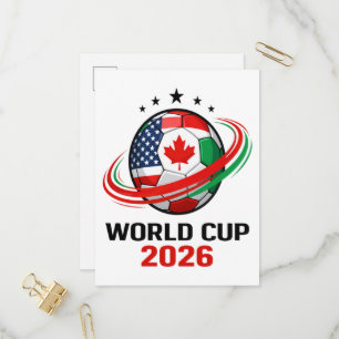 Invitation Carte Postale Coupe du Monde 2026 Football Soccer