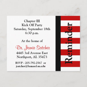 Invitation Carte Postale Courrier card2 de rappel