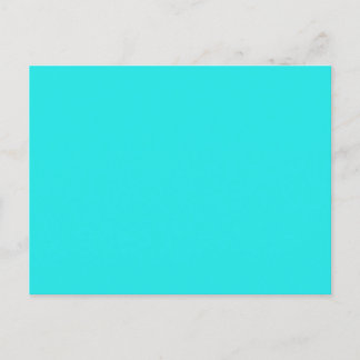 Invitation Carte Postale Créez votre propre cyan minimaliste