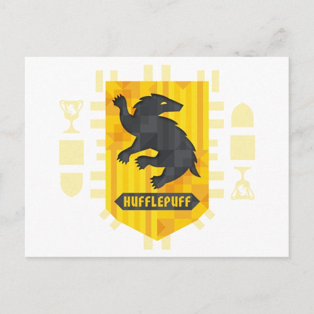 Invitation Carte Postale Crest Abstrait HUFFLEPUFF™ (Devant)