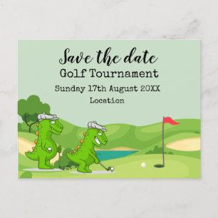 Invitation Carte Postale Crocodile de golf sur terrain de golf drôle fête