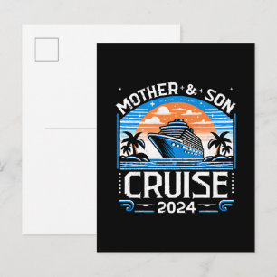 Invitation Carte Postale Croisière mère et fille 2024