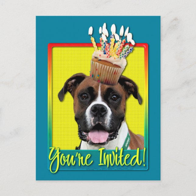 Invitation Carte Postale Cupcake d'invitation - Boxer - Vindy (Devant)
