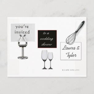 Invitation Carte Postale Customisez votre propre thème de cuisine douche nu