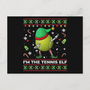 Invitation Carte Postale Dabbing Tennis Ball Elf Casquette Noël Chant
