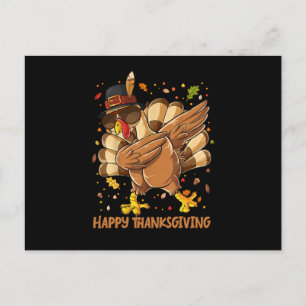 Invitation Carte Postale Dabbing Turquie du Bon thanksgiving d'action de gr